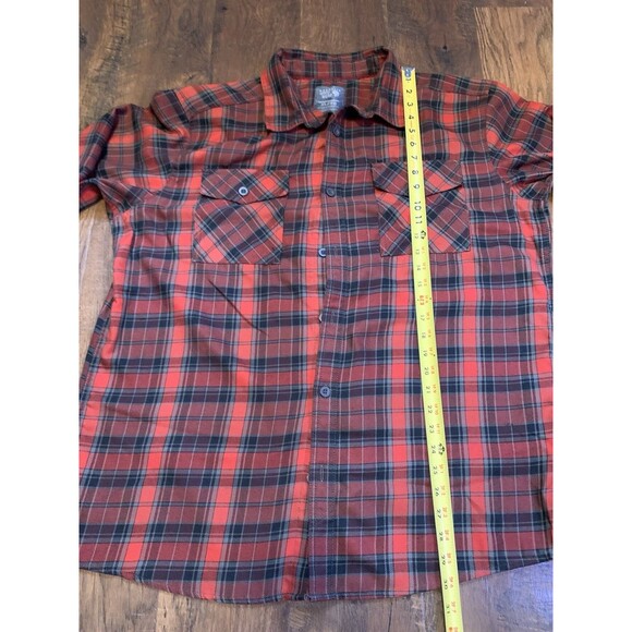 Mountain Hardwear Shirt Mens Size XL Red Long Sleeve Plaid Flannel Logger - Picture 4 of 6